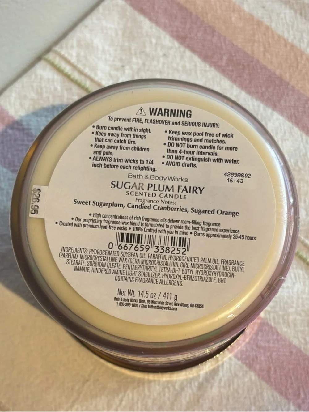 Bath & Body Works - Sugar Plum Fairy 3-Wick Candle - Picture 4 of 5